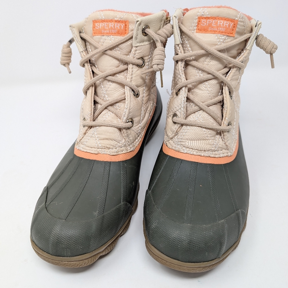 Women's Sperry Syren Gulf Duck Boot- Taupe/ Beige Angora Size 7.5 STS86880